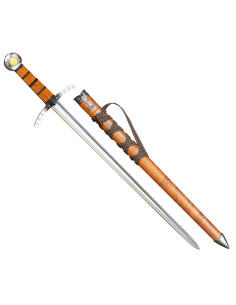 Espada decorativa com bainha modelo Cruz Templária (60 cm.)