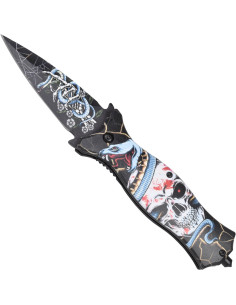 Faca Stiletto Nightmare III com ponta quebra vidro (9 cm.)