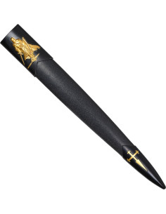 Adaga Templária decorativa com cabo e bainha dourada (37... 2
