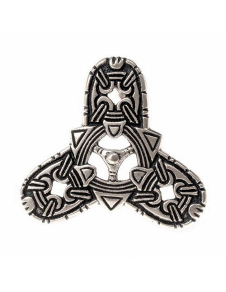 Broche Viking de trevo estilo Borre