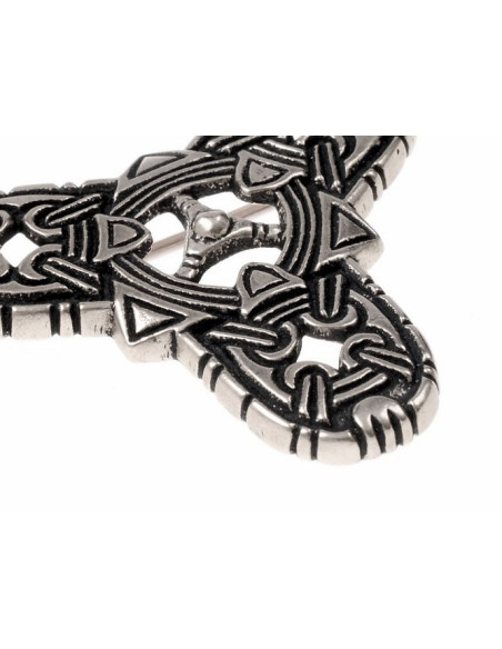 Broche Viking de trevo estilo Borre