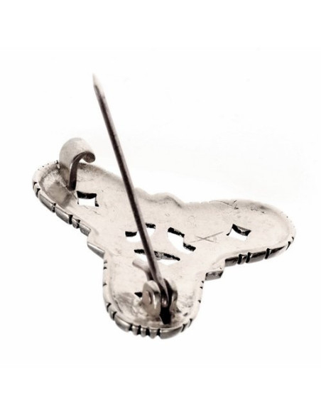Broche Viking de trevo estilo Borre