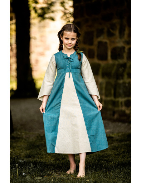 Vestido medieval menina Elsa em...