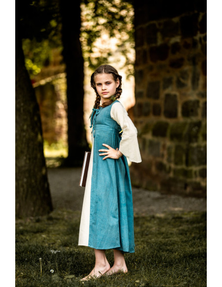 Vestido medieval menina Elsa em...