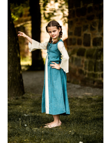 Vestido medieval menina Elsa em...