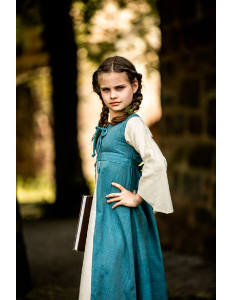 Vestido medieval menina Elsa em...