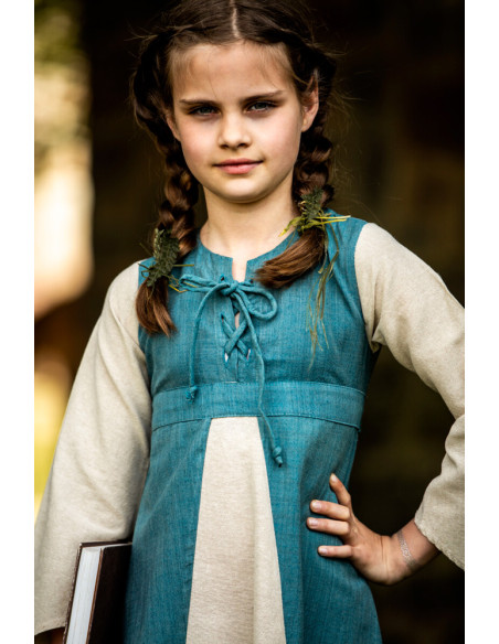 Vestido medieval menina Elsa em...