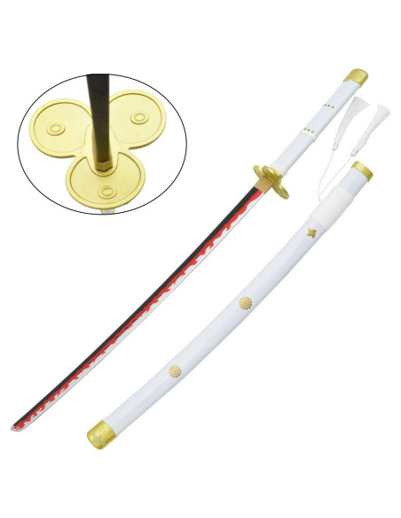 Katana de bambu branco Enma de Zoro,...