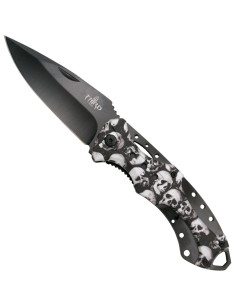 Terceira faca de campo com cabo de caveira (21,2 cm.)