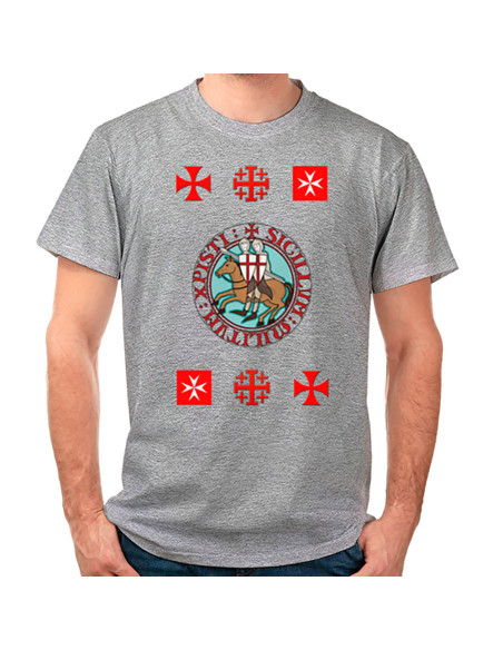 Camiseta Cinza Cavaleiros Templários...