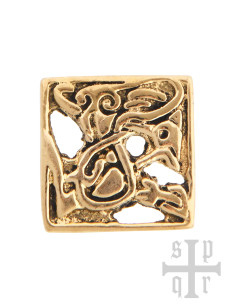 Encaixe de cinto medieval de latão para decorar