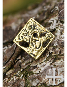 Encaixe de cinto medieval de latão para decorar 2