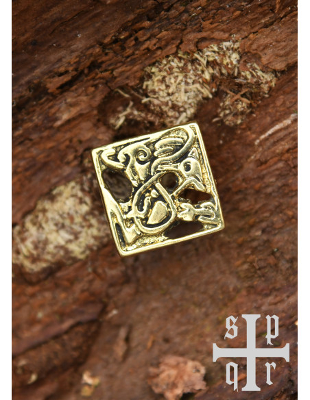 Encaixe de cinto medieval de latão...