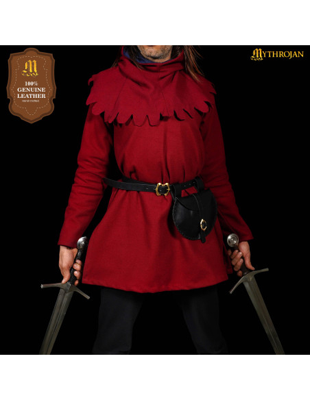 Bolsa de cinto de couro medieval...