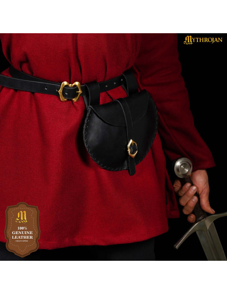 Bolsa de cinto de couro medieval...