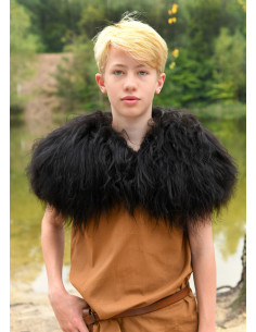 Protetor de ombro Viking para crianças em pele de...