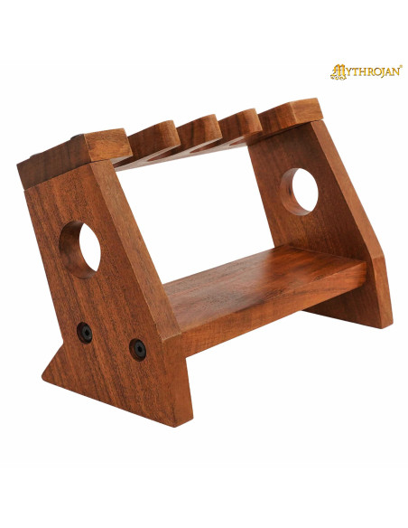 Suporte de arma de madeira medieval