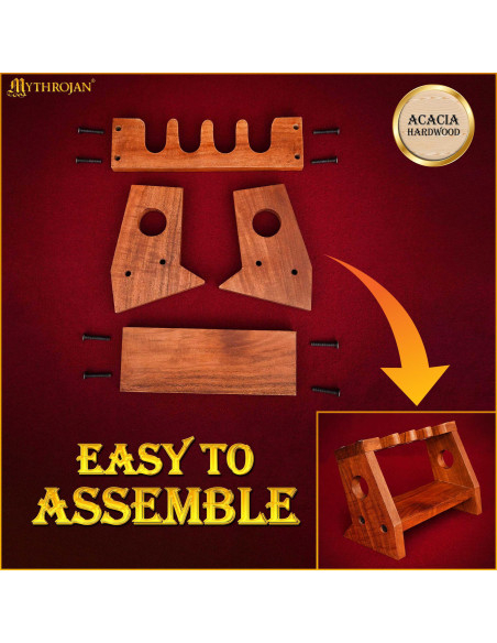 Suporte de arma de madeira medieval