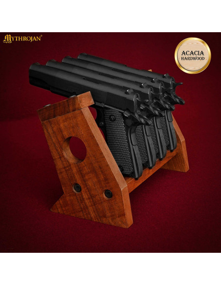 Suporte de arma de madeira medieval