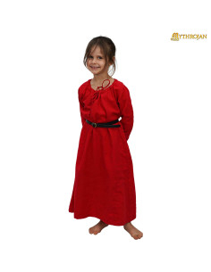 Vestido medieval para menina modelo Maiden, cor vermelha