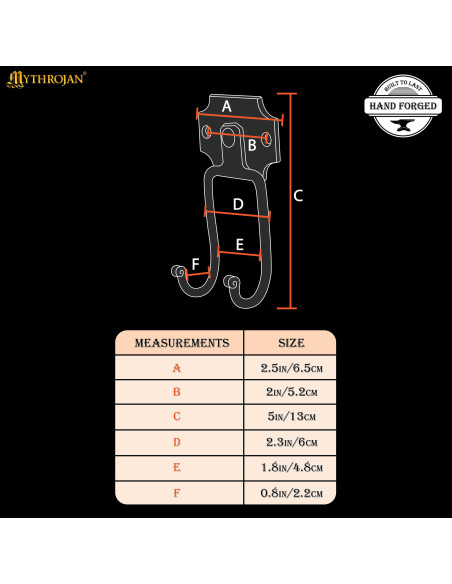 Suporte de parede medieval em ferro...