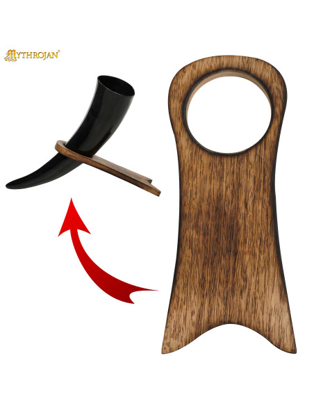 Suporte de chifre de madeira (17,7 cm)