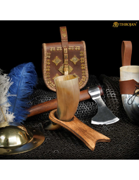 Suporte de chifre de madeira (17,7 cm)