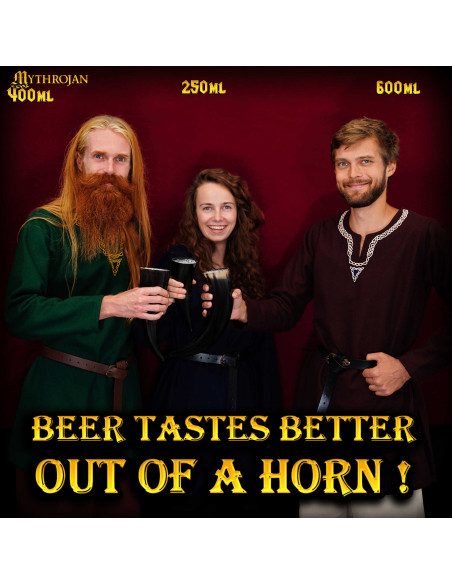 Chifre para beber Viking com saco...