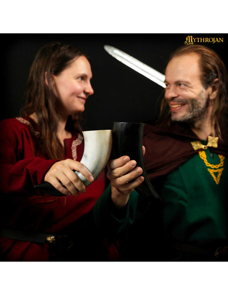 Chifre para beber Viking com saco...