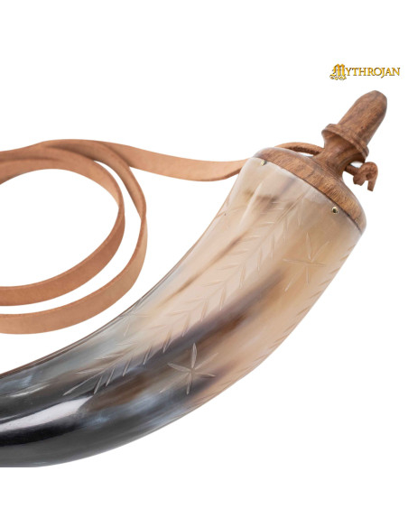 Saco medieval de pólvora de chifre...