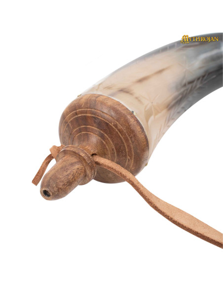 Saco medieval de pólvora de chifre...