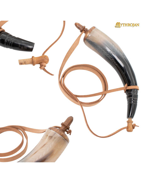 Saco medieval de pólvora de chifre...