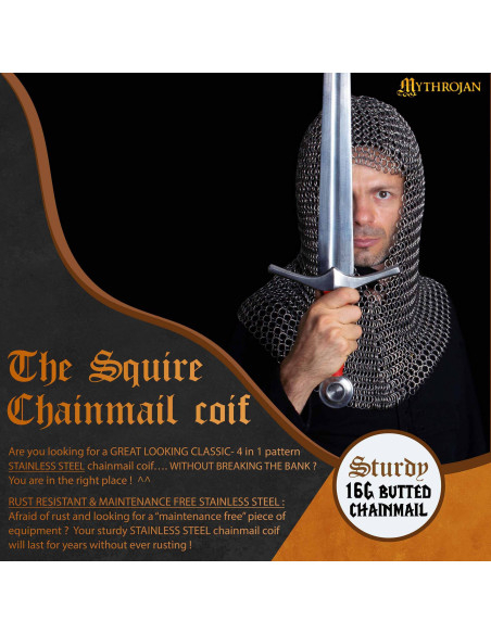 Carrasco de cota de malha em aço...