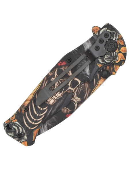 Faca de caveira SCK com pino de polegar