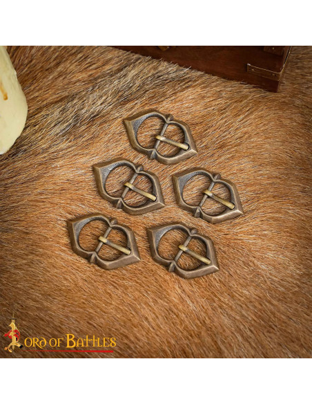 Conjunto de 5 fivelas envelhecidas...