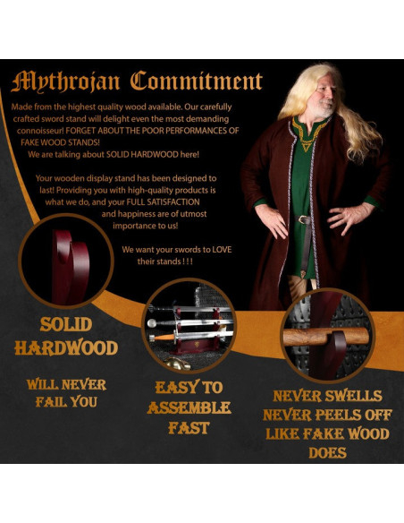 Suporte de mesa para 3 espadas (35,5...