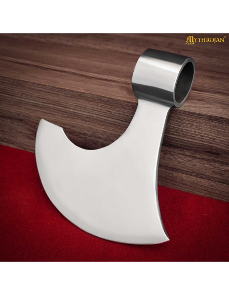 Cabeça de machado medieval viking em aço