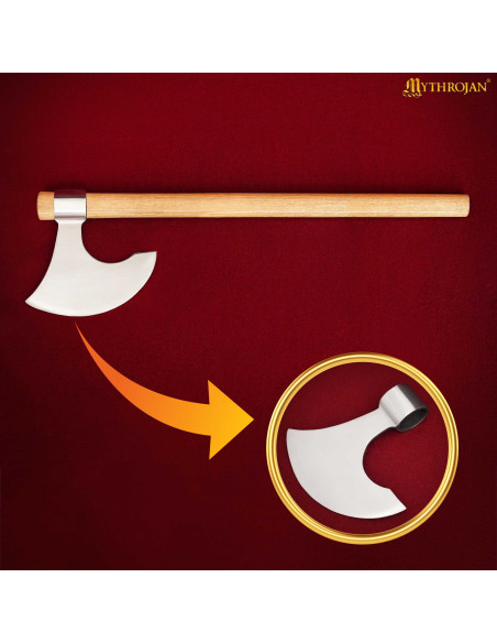 Cabeça de machado medieval viking em aço