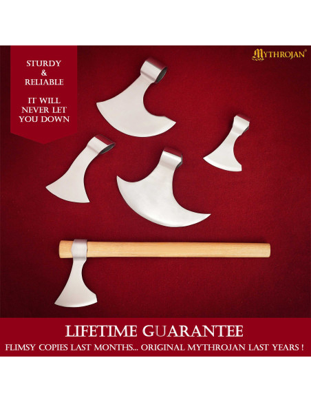 Cabeça de machado medieval viking em aço