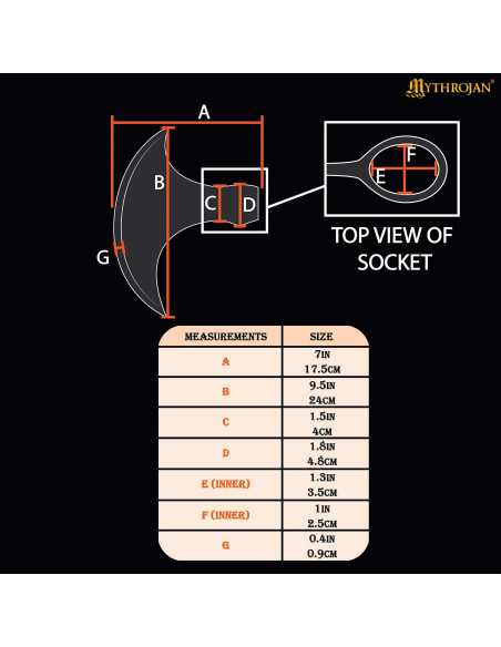 Cabeça de machado medieval viking em...