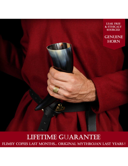 Chifre para beber Viking, com saco...