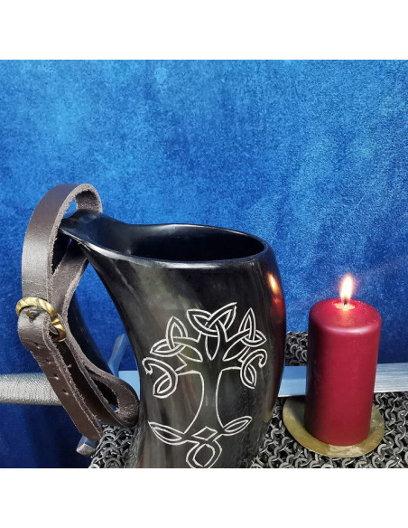 Jarro Viking medieval com alça de...