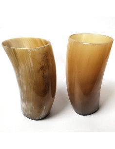 Conjunto de 2 copos vikings de chifre para beber 2