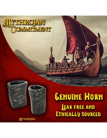 Conjunto de 2 copos de chifre de...