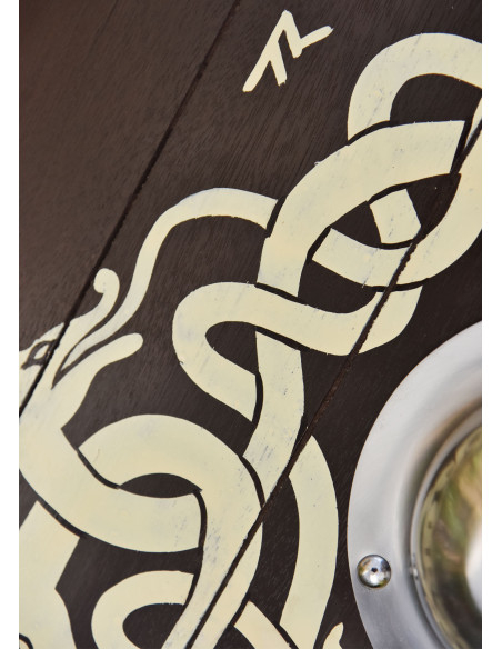 Escudo anglo-saxão pintado à mão com...