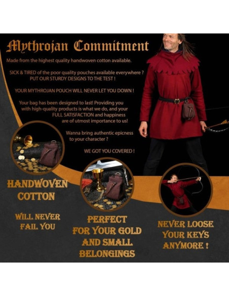 Limosneiro com cordão para cinto, cor...