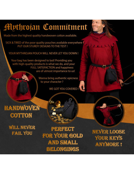 Limosneiro com cordão para cinto, cor...