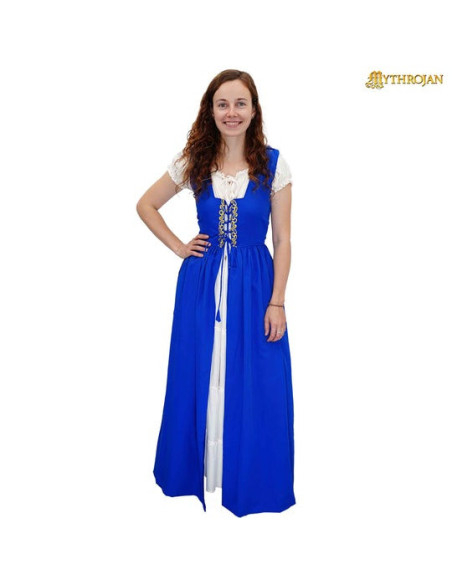 Vestido medieval celta longo cor...