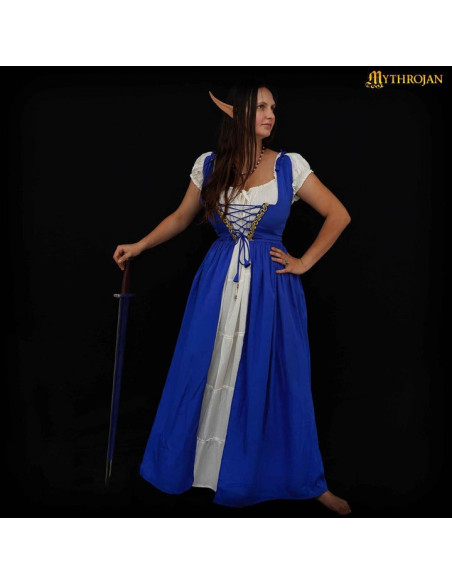Vestido medieval celta longo cor...
