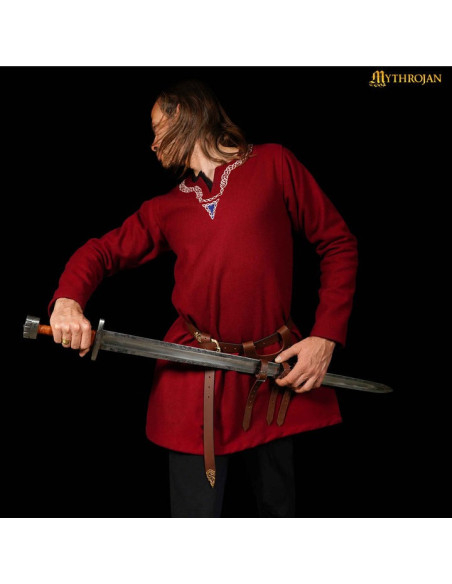 Tahalí medieval de couro para espadas...